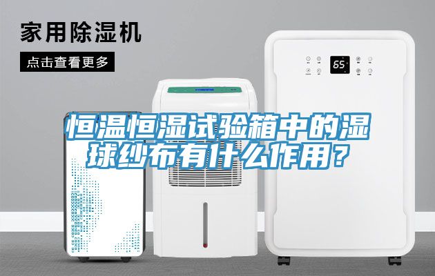 恒溫恒濕試驗(yàn)箱中的濕球紗布有什么作用？