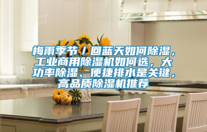 梅雨季節(jié)／回藍天如何除濕，工業(yè)商用除濕機如何選，大功率除濕、便捷排水是關(guān)鍵，高品質(zhì)除濕機推薦