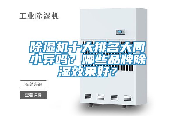 除濕機十大排名大同小異嗎？哪些品牌除濕效果好？