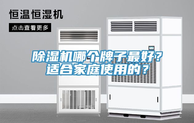 除濕機哪個牌子最好？適合家庭使用的？
