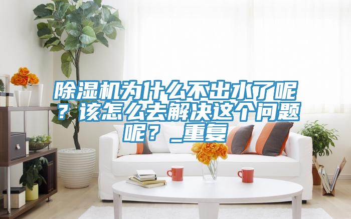 除濕機為什么不出水了呢？該怎么去解決這個問題呢？_重復(fù)