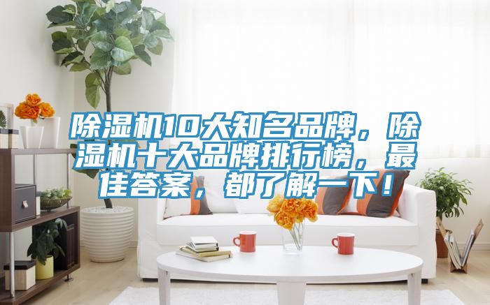 除濕機(jī)10大知名品牌，除濕機(jī)十大品牌排行榜，最佳答案，都了解一下！