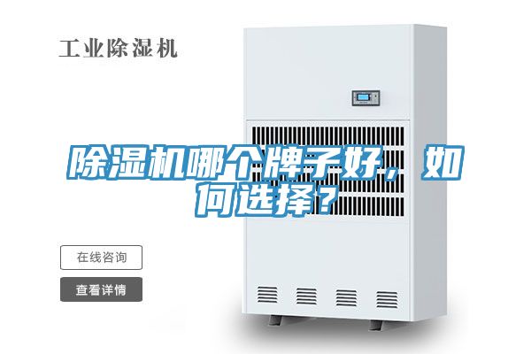 除濕機哪個牌子好，如何選擇？