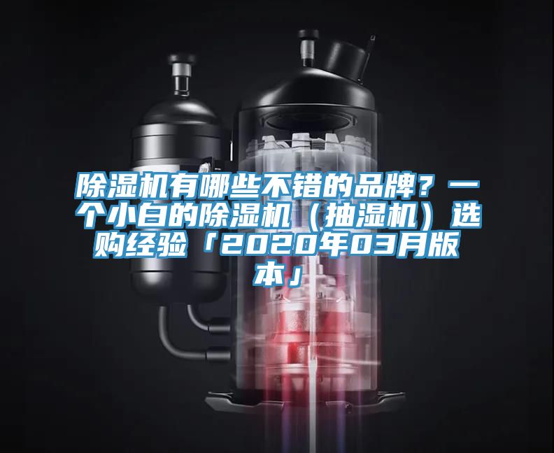 除濕機(jī)有哪些不錯(cuò)的品牌？一個(gè)小白的除濕機(jī)（抽濕機(jī)）選購(gòu)經(jīng)驗(yàn)「2020年03月版本」