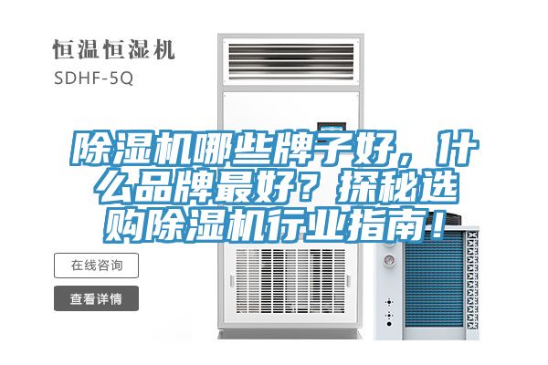 除濕機(jī)哪些牌子好，什么品牌最好？探秘選購除濕機(jī)行業(yè)指南！
